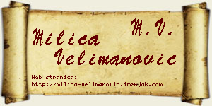 Milica Velimanović vizit kartica
